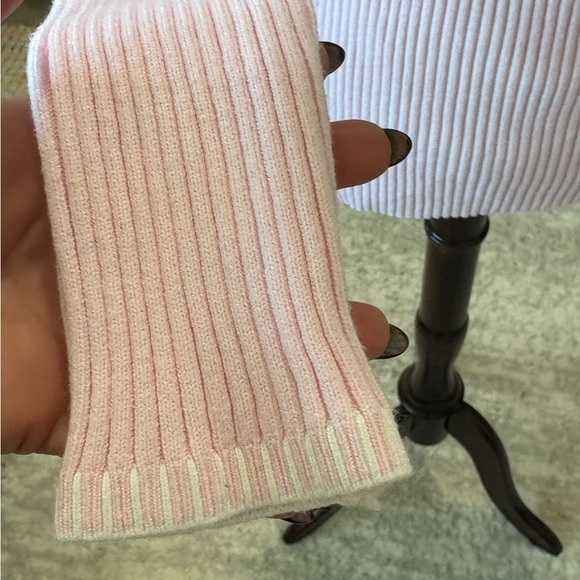 Pink Ribbed Women's Sweater - Picture 5 of 5